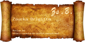 Zsurka Brigitta névjegykártya